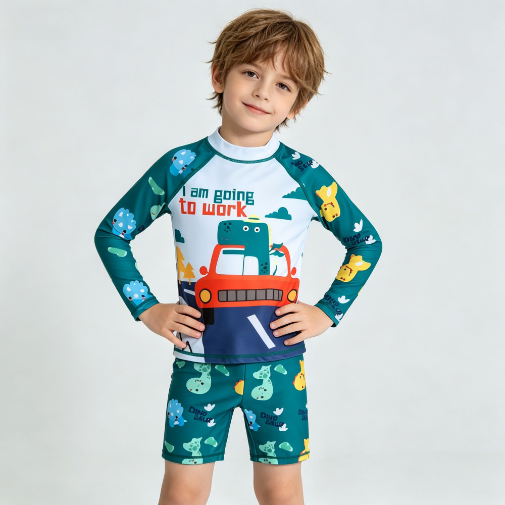 Rash Guard Long Sleeve - 2 stuks kinderbadkledingset met lange mouwen