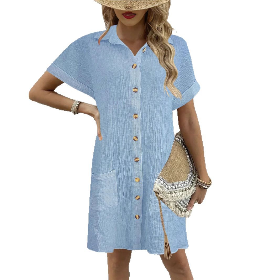 Summer Clothing Amazon - Grensoverschrijdende Amazon lente nieuwe eenvoudige effen