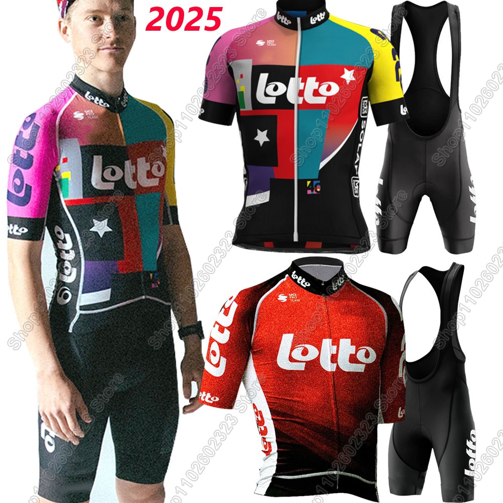 Summer Clothing Men Sale - Lotto team 2025 wielertrui set Zomer