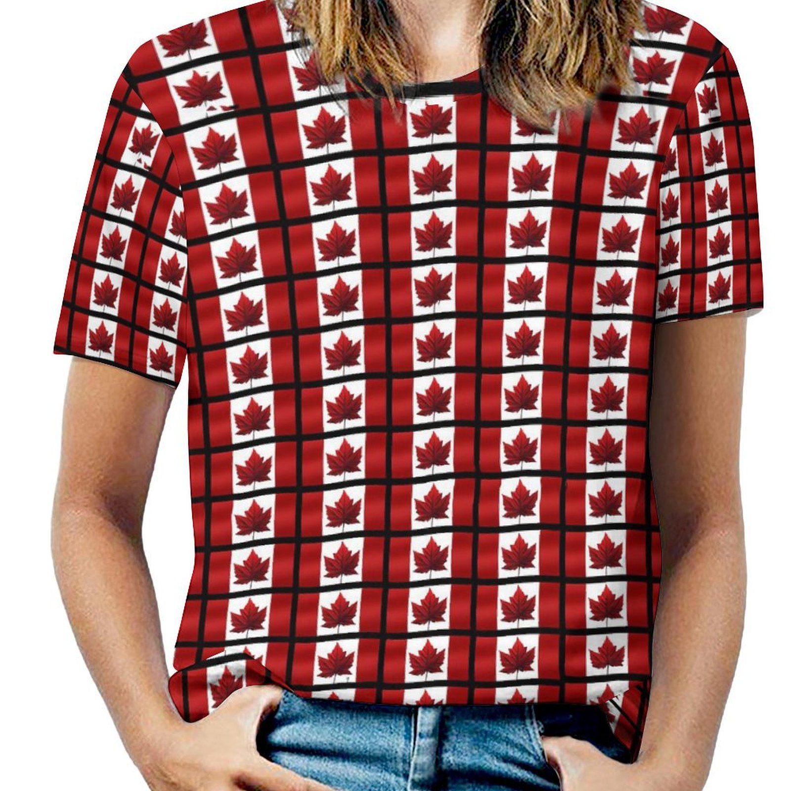Summer Clothing Women Canada - Big Size Vlaggen Print T-shirts Fun