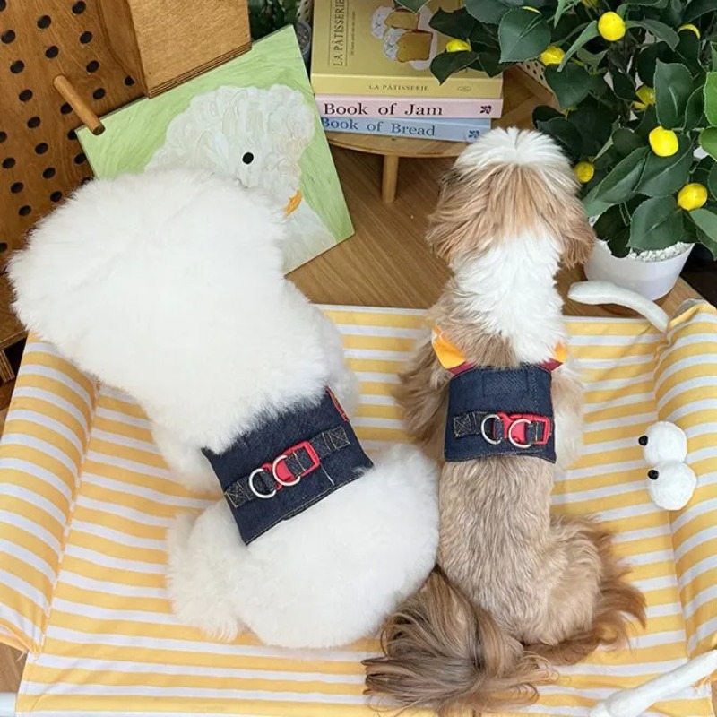Summer Clothing Release - Huisdier Denim Puppykleding Tractievest Kleding Huisdier