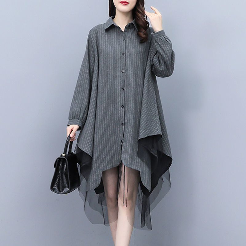 Summer Gauze Clothing - High Street stijlvolle gaas patchwork blouse
