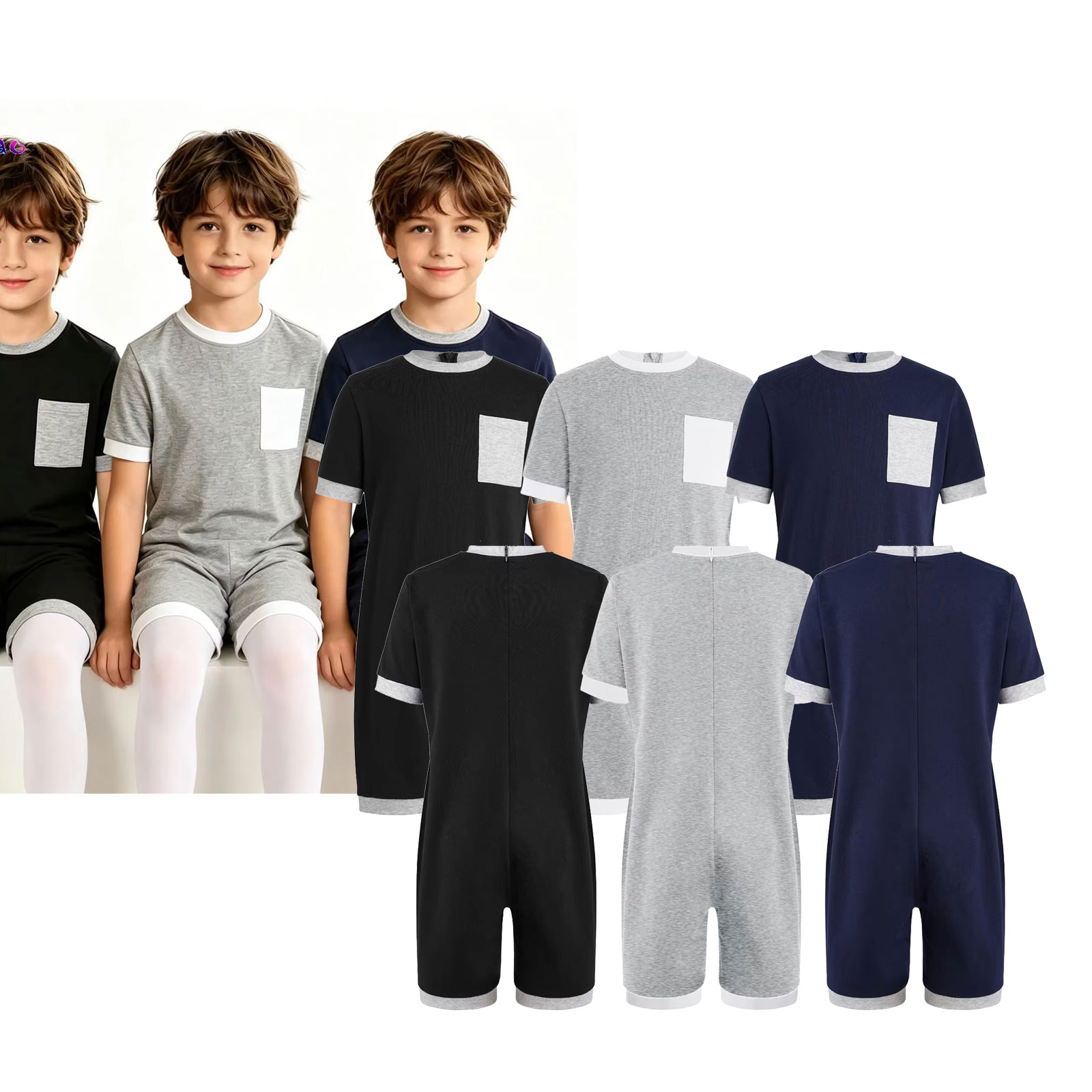 Summer Clothing Kids Boys - 3 stuks Unisex Kinderen Speciale Behoeften