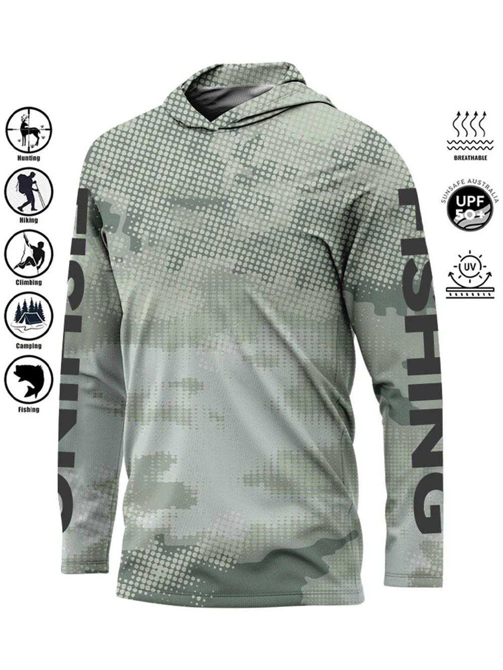 Rash Guard Long Sleeve - MALFC Hood Visserijshirt Visuitrusting Heren lang