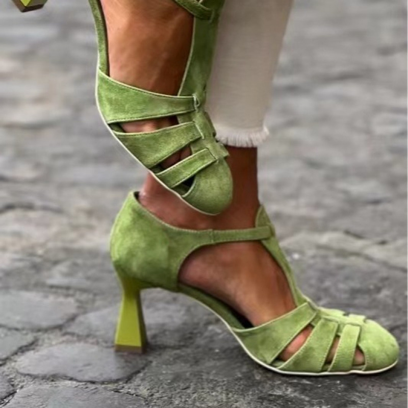 Dames Groene Suède Kitten Heel - Summer Clothing Items recensie en prijs