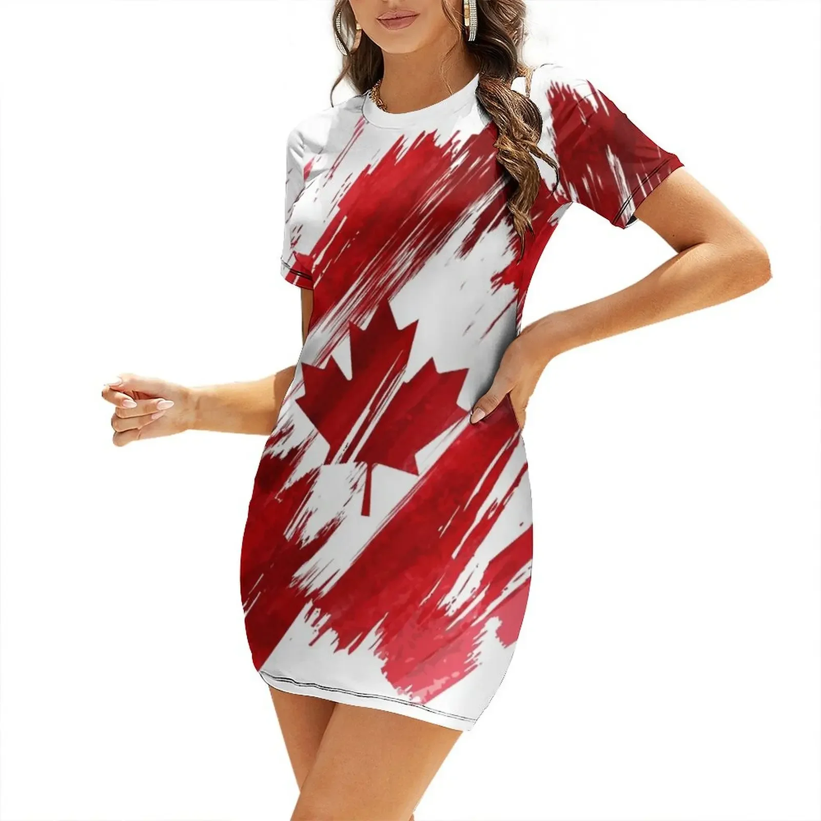 Canada korte mouwen jurk elega - Summer Clothing Women Canada recensie en prijs