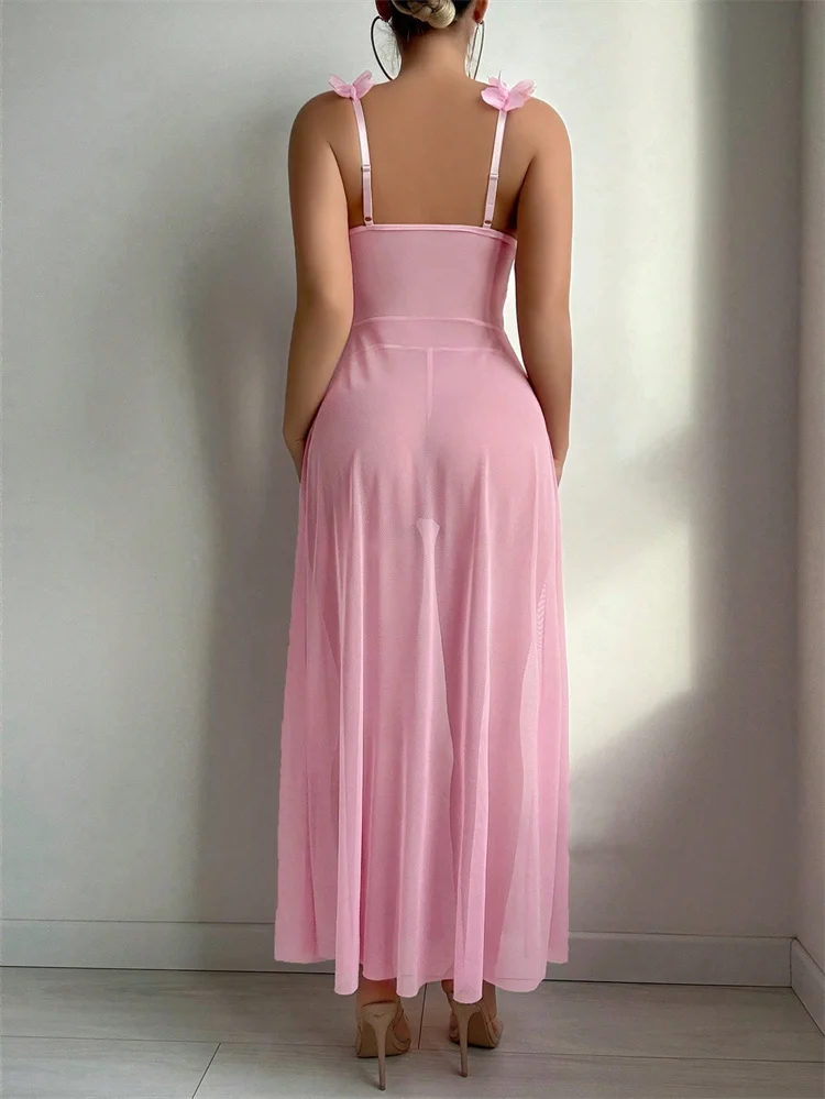 Roze bloemenkant doorzichtige  - Summer Clothing Items recensie en prijs