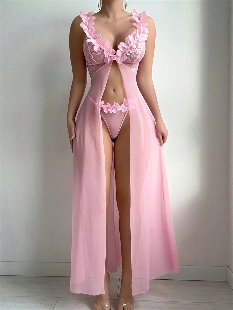 Roze bloemenkant doorzichtige  - Summer Clothing Items recensie en prijs