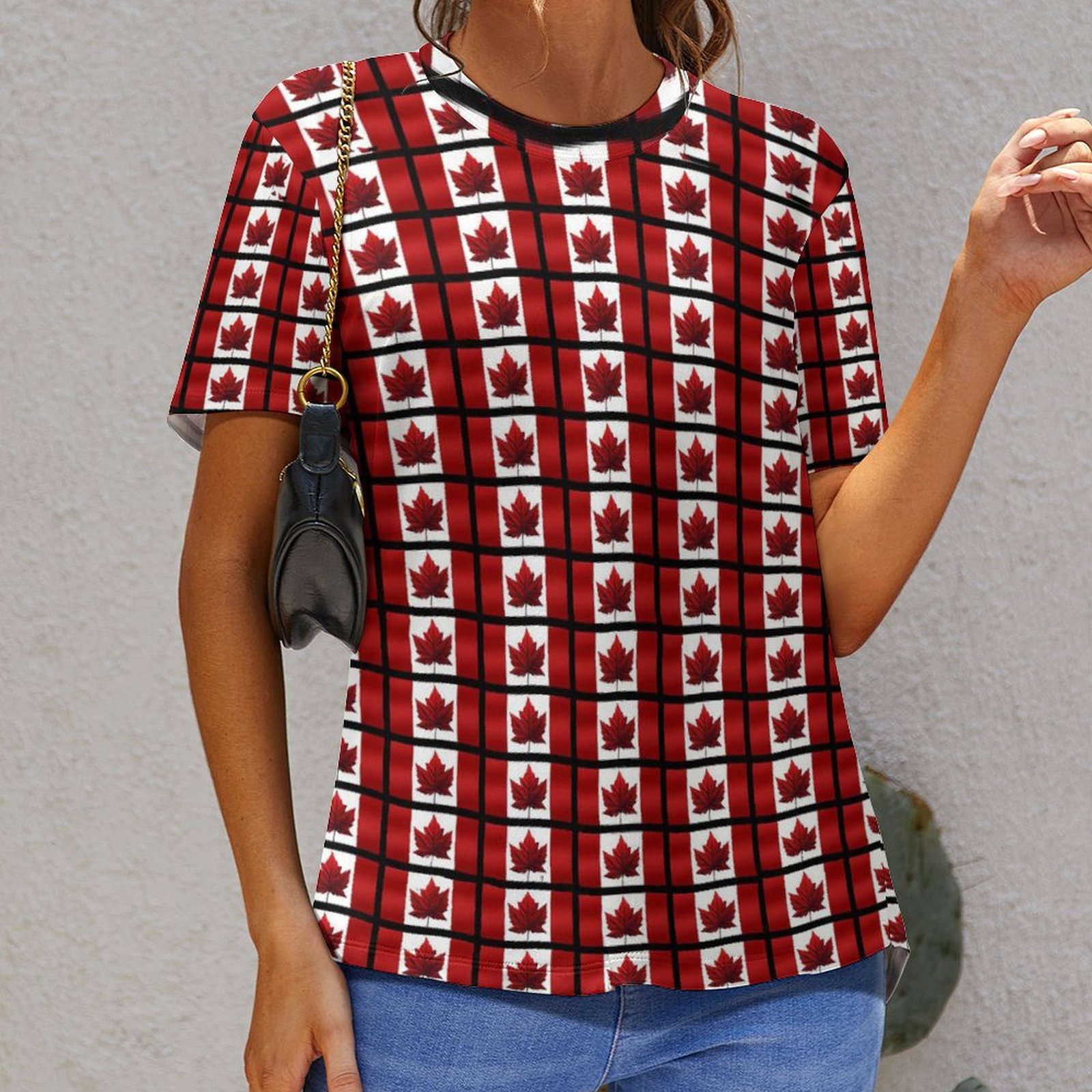 Big Size Vlaggen Print T-shirt - Summer Clothing Women Canada recensie en prijs