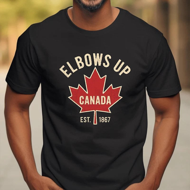 Elbows Up Canada T-shirt voor  - Summer Clothing Women Canada recensie en prijs